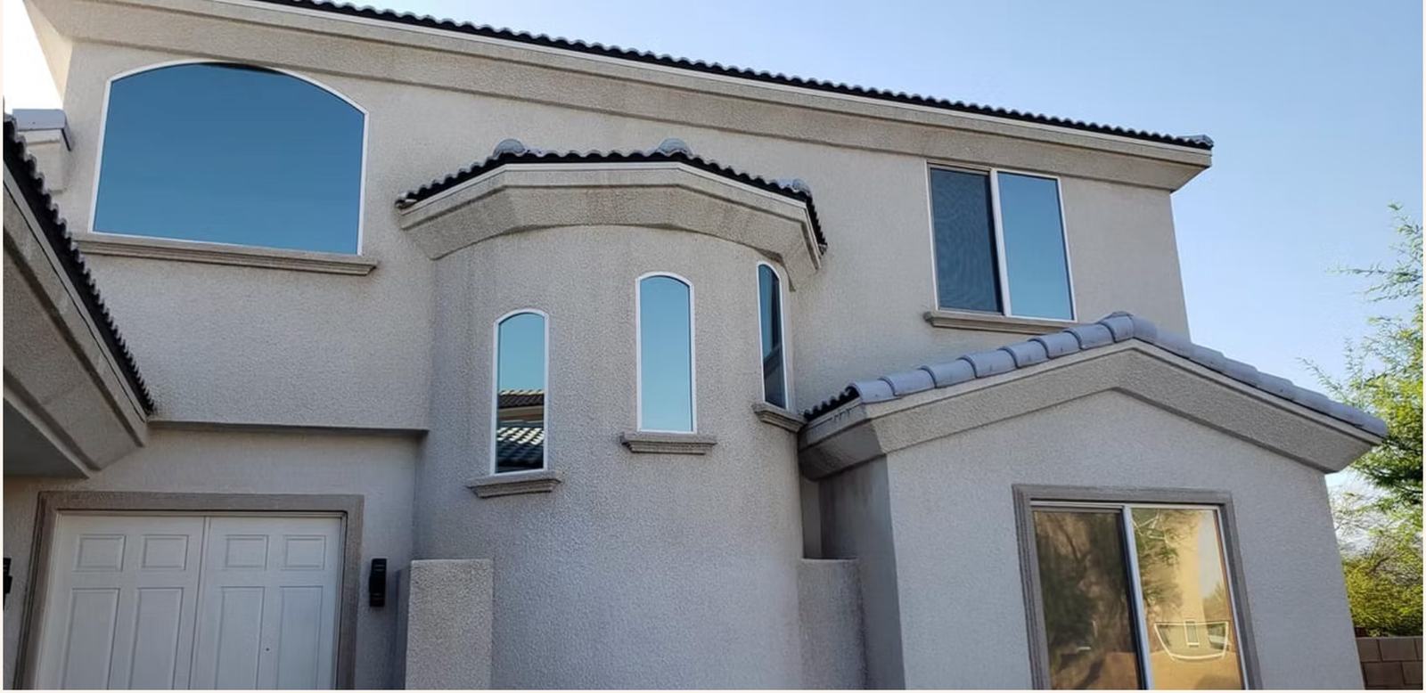Desert Stucco Home — residential window tinting